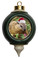 Groundhog Victorian Green and Gold Christmas Ornament