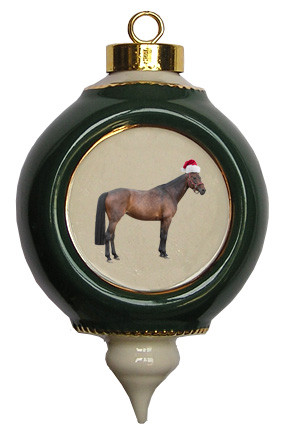 Oldenburg Victorian Green and Gold Christmas Ornament