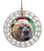 Bear Porcelain Christmas Ornament