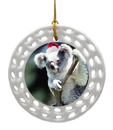 Koala Bear Porcelain Christmas Ornament