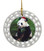 Panda Bear Porcelain Christmas Ornament