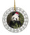 Panda Bear Porcelain Christmas Ornament