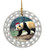 Panda Bear Porcelain Christmas Ornament