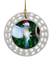 Bluebird Porcelain Christmas Ornament