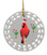 Cardinal Porcelain Christmas Ornament