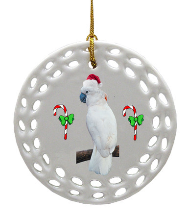Cockatoo Porcelain Christmas Ornament