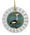 Crowned Crane Porcelain Christmas Ornament