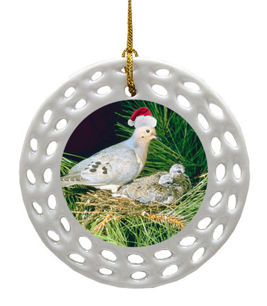 Dove Porcelain Christmas Ornament