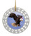 Eagle Porcelain Christmas Ornament