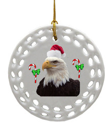 Eagle Porcelain Christmas Ornament