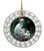 Egret Porcelain Christmas Ornament