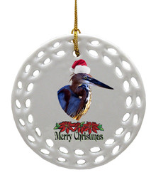 Goliath Heron Porcelain Christmas Ornament