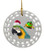 Macaw Porcelain Christmas Ornament