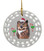 Great Horned Owl Porcelain Christmas Ornament