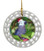 African Grey Parrot Porcelain Christmas Ornament