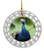 Peacock Porcelain Christmas Ornament