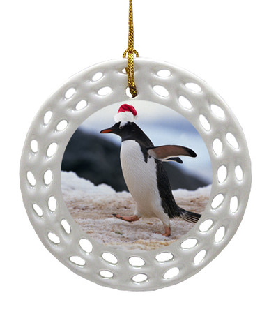 Penguin Porcelain Christmas Ornament