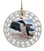 Penguin Porcelain Christmas Ornament