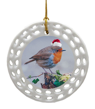 Robin Porcelain Christmas Ornament