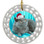 British Shorthair Cat Porcelain Christmas Ornament