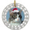 Cat Porcelain Christmas Ornament