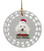 Bichon Porcelain Christmas Ornament