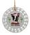 Boston Terrier Porcelain Christmas Ornament