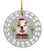 Bulldog Porcelain Christmas Ornament