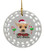 Chihuaha Porcelain Christmas Ornament