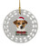Jack Russell Terrier Porcelain Christmas Ornament