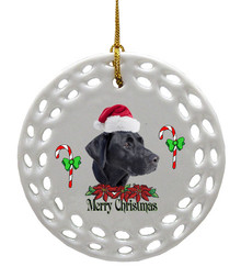 Labrador Retriever Porcelain Christmas Ornament