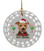 Pitbull Porcelain Christmas Ornament