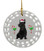 Scottish Terrier Porcelain Christmas Ornament
