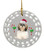 Shih Tzu Porcelain Christmas Ornament