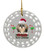 Shih Tzu Porcelain Christmas Ornament