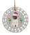 Shih Tzu Porcelain Christmas Ornament