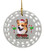 Welsh Corgi Porcelain Christmas Ornament