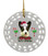 Welsh Corgi Porcelain Christmas Ornament
