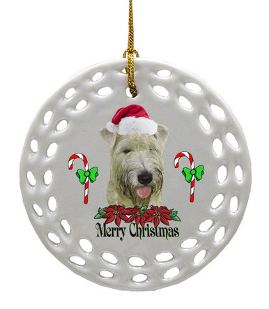 Soft Coated Wheaten Terrier Porcelain Christmas Ornament