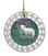 Sheep Porcelain Christmas Ornament