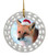 Fox Porcelain Christmas Ornament