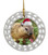 Groundhog Porcelain Christmas Ornament