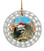 Raccoon Porcelain Christmas Ornament