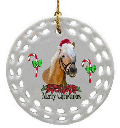 Haflinger Porcelain Christmas Ornament