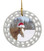 Horse Porcelain Christmas Ornament