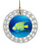 Angelfish Porcelain Christmas Ornament