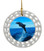 Dolphin Porcelain Christmas Ornament