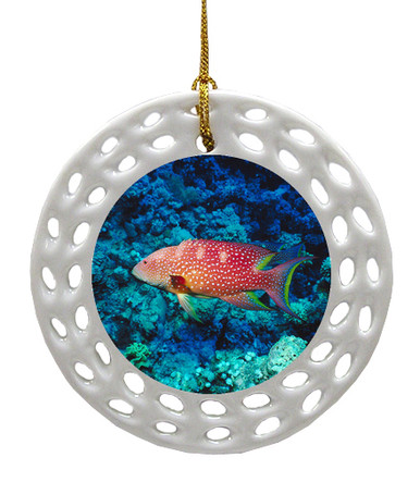 Grouper Porcelain Christmas Ornament