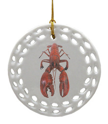 Lobster Porcelain Christmas Ornament
