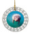 Manatee Porcelain Christmas Ornament